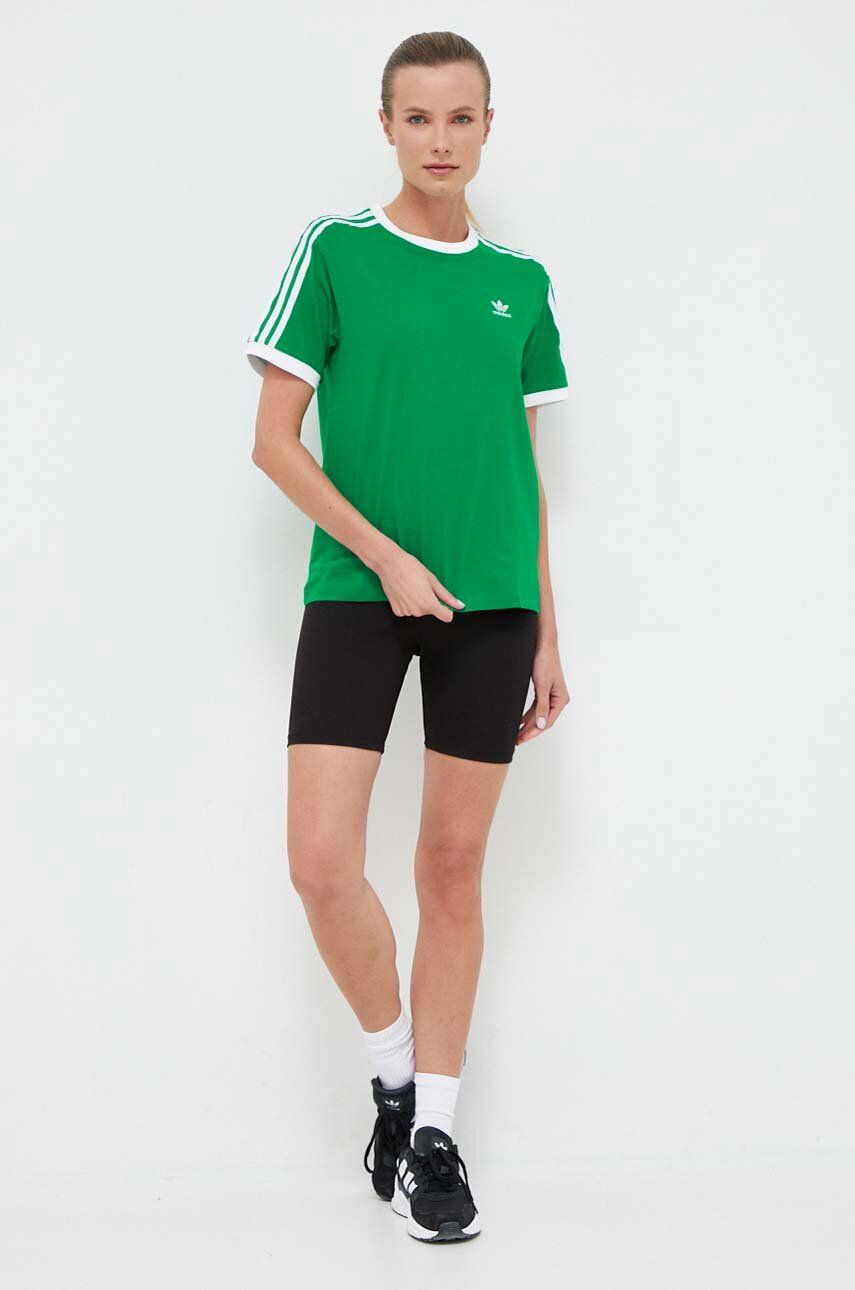 adidas Originals tricou din bumbac culoarea verde - Pled.ro