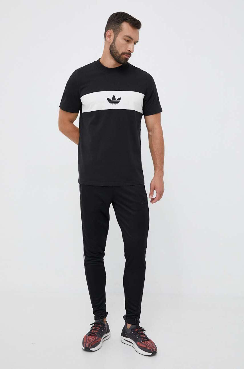 adidas Originals tricou din bumbac culoarea rosu cu imprimeu - Pled.ro