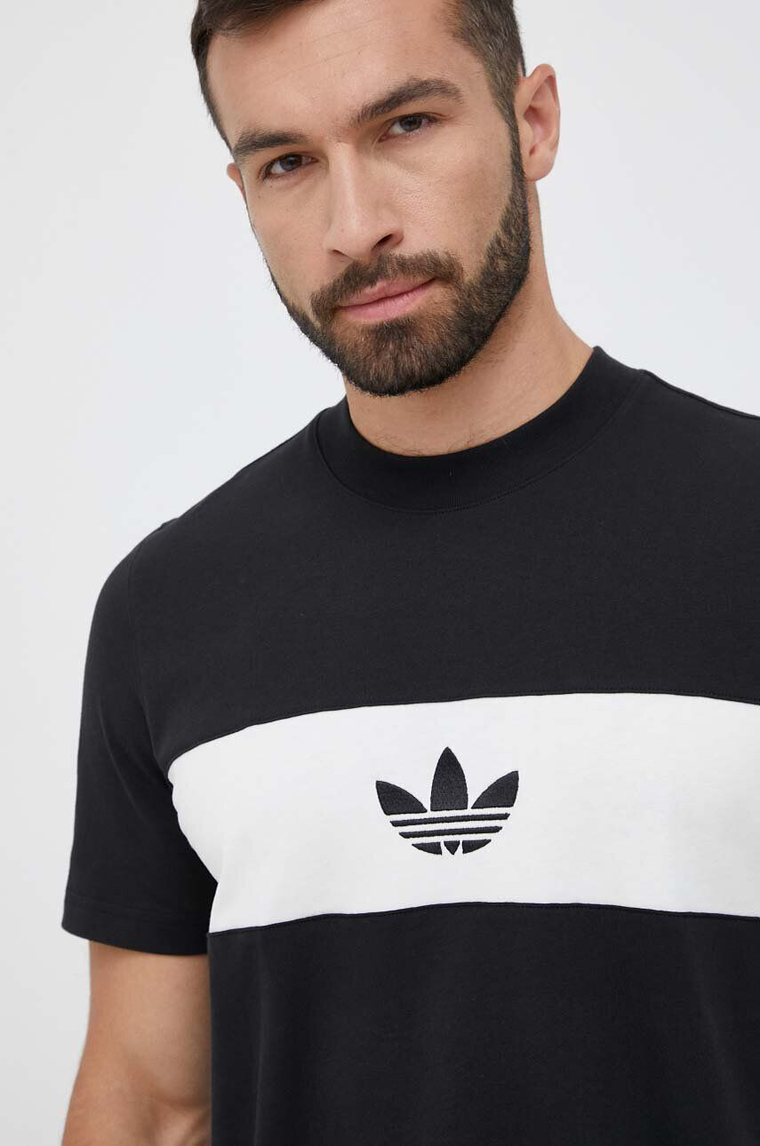 adidas Originals tricou din bumbac culoarea rosu cu imprimeu - Pled.ro