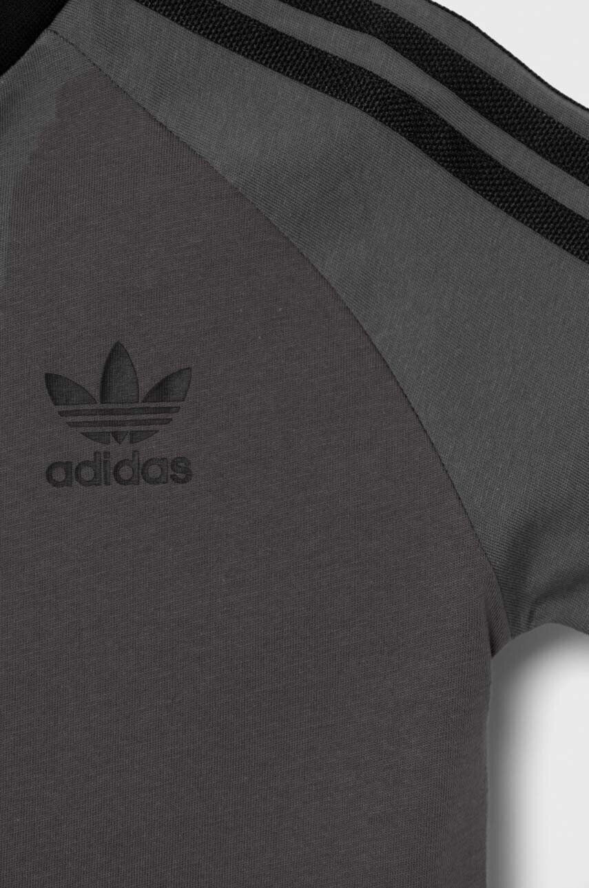 adidas Originals tricou din bumbac culoarea gri cu imprimeu - Pled.ro