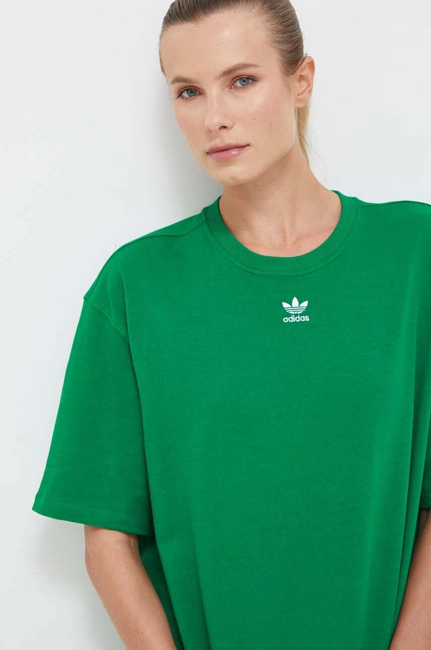 adidas Originals tricou din bumbac culoarea verde - Pled.ro