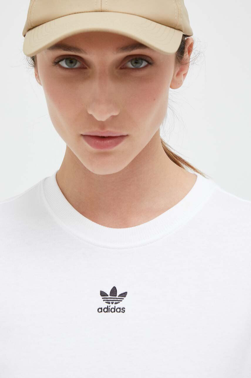 adidas Originals tricou din bumbac culoarea alb - Pled.ro