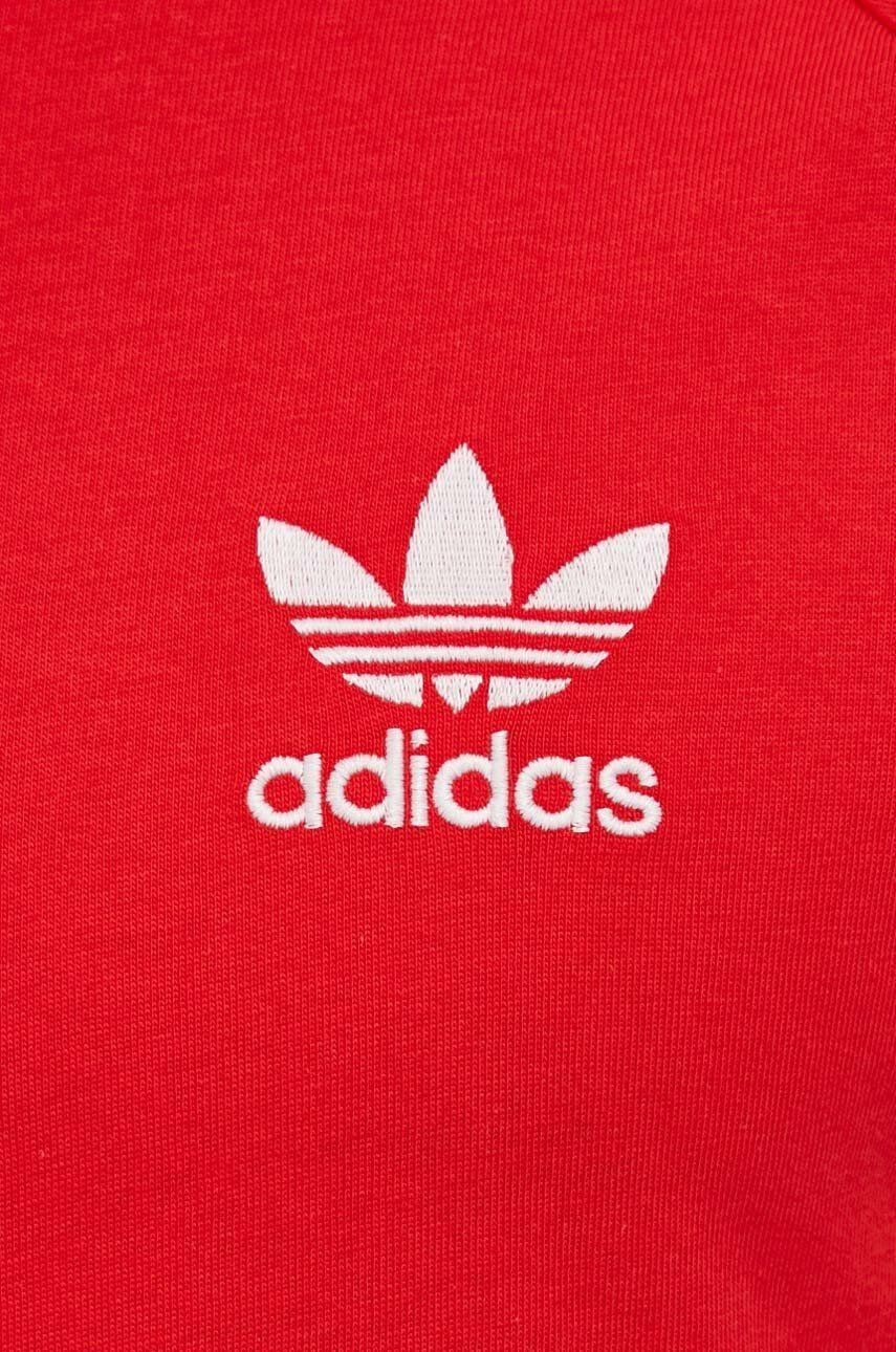 adidas Originals tricou din bumbac Adicolor HE9547 culoarea rosu cu imprimeu HE9547-VIVRED - Pled.ro