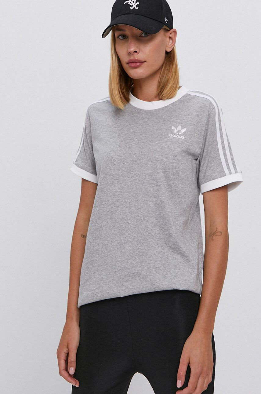 adidas Originals tricou din bumbac H33576 culoarea gri H33576-MGREYH - Pled.ro