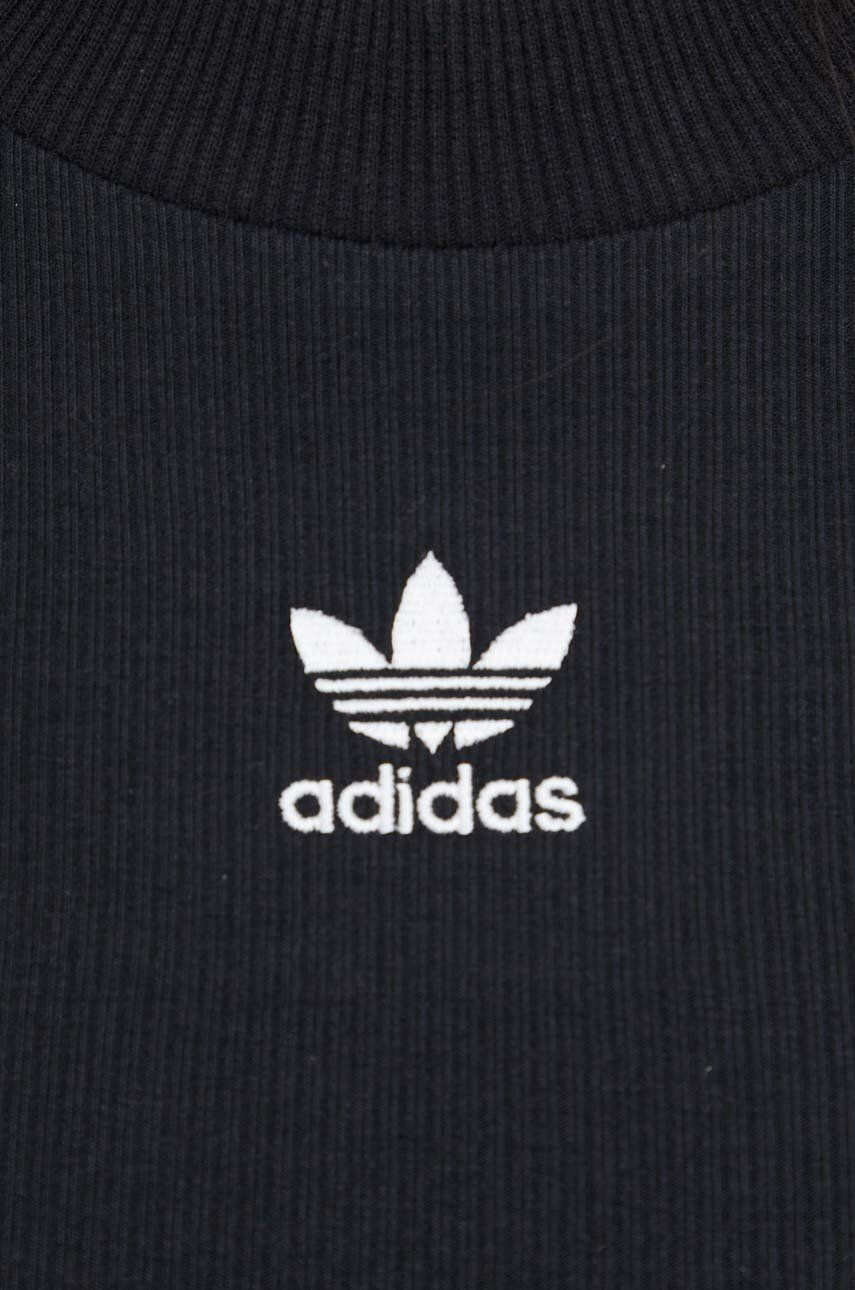 adidas Originals tricou HF3395 femei culoarea negru cu turtleneck - Pled.ro