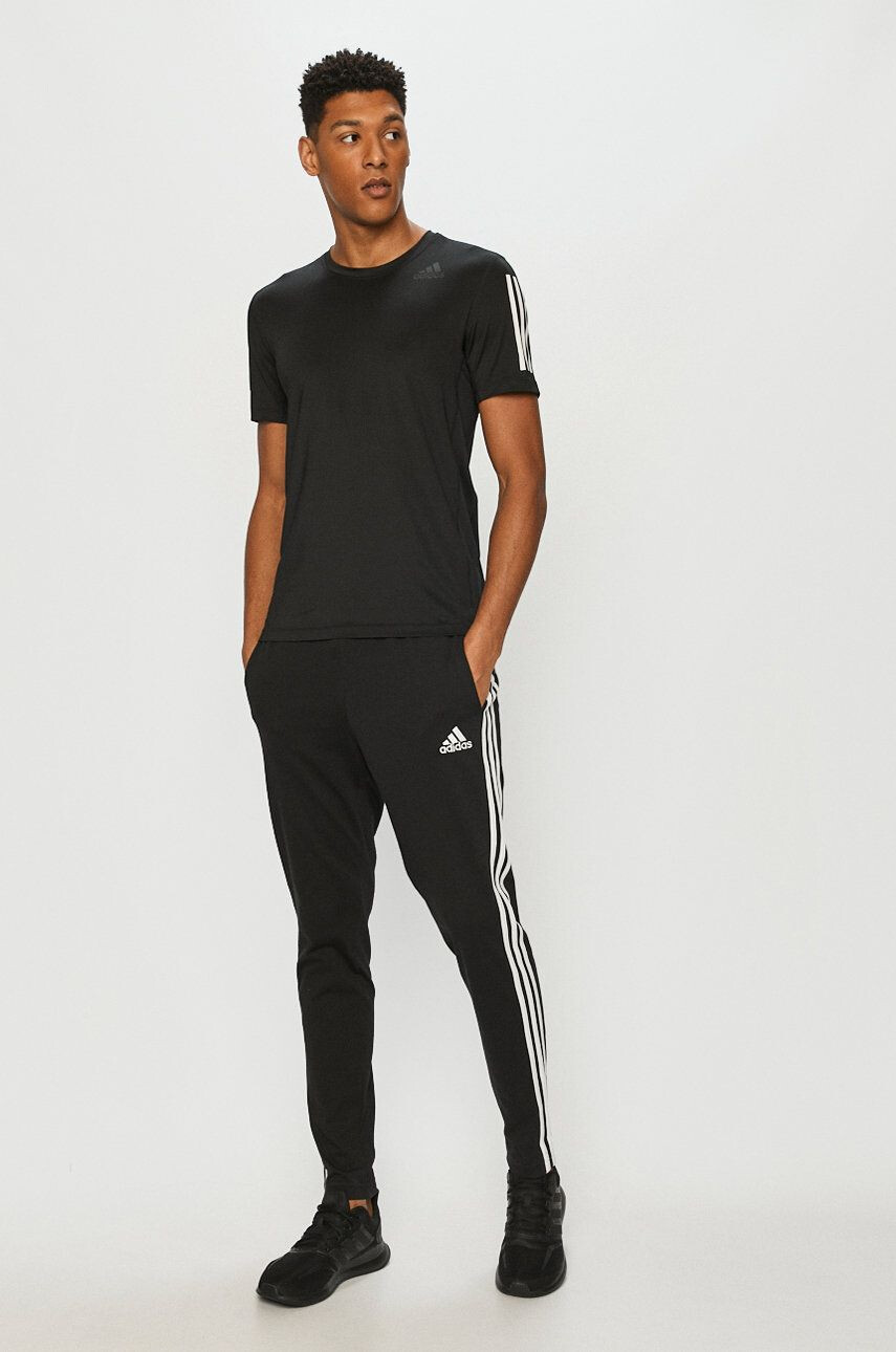 adidas pantaloni femei culoarea roz neted - Pled.ro