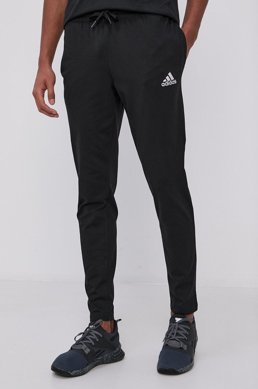 adidas Pantaloni GK9222 bărbați culoarea negru material neted - Pled.ro