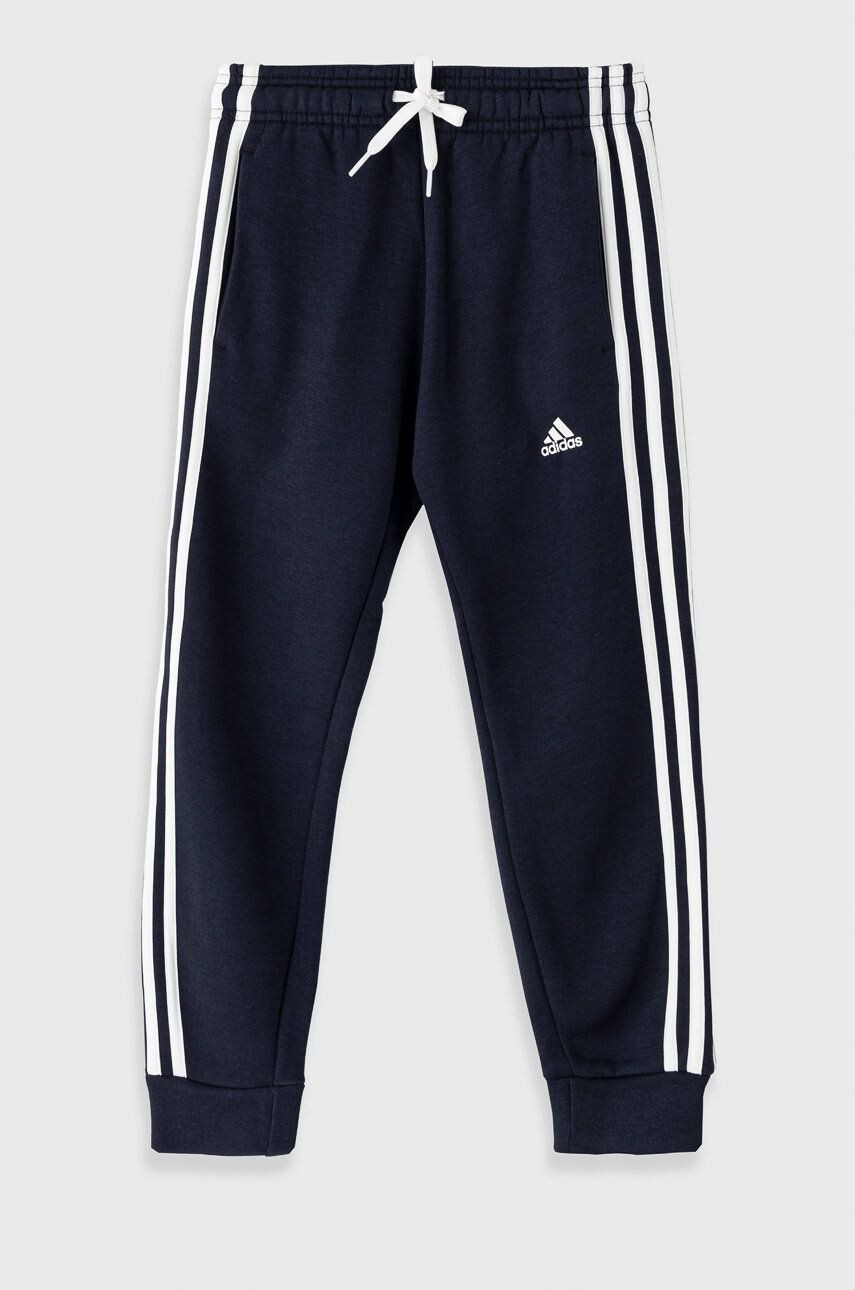 adidas Pantaloni copii GQ8898 culoarea albastru marin material neted - Pled.ro