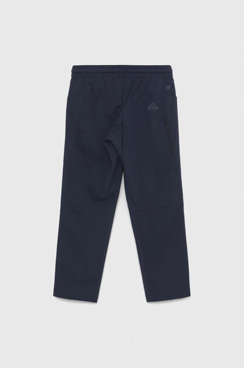 adidas pantaloni copii U CE DW culoarea albastru marin neted - Pled.ro