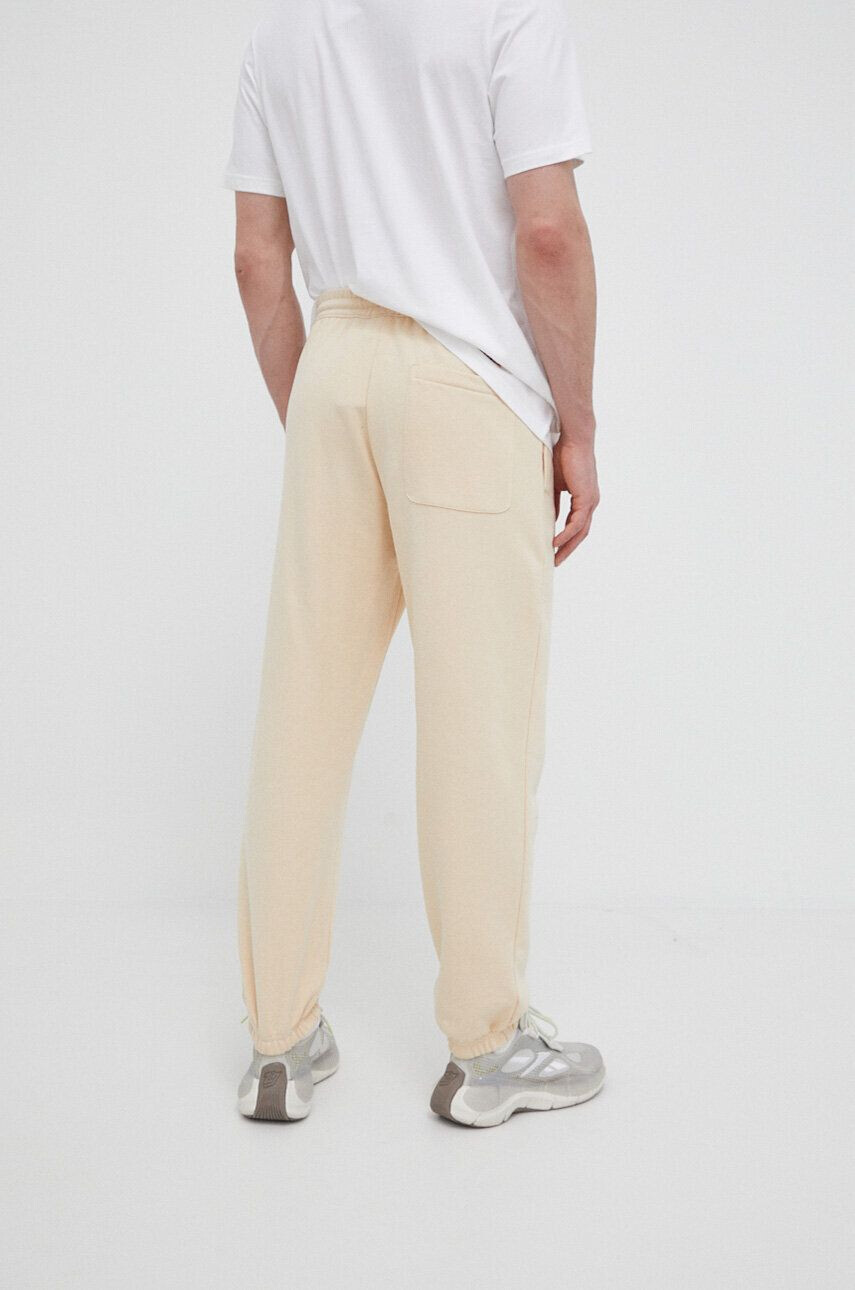 adidas pantaloni de trening culoarea galben neted - Pled.ro