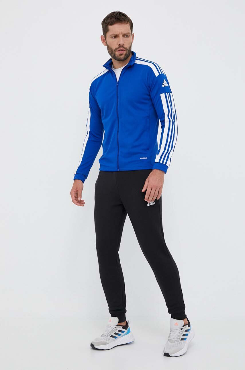 adidas pantaloni de trening culoarea negru neted - Pled.ro