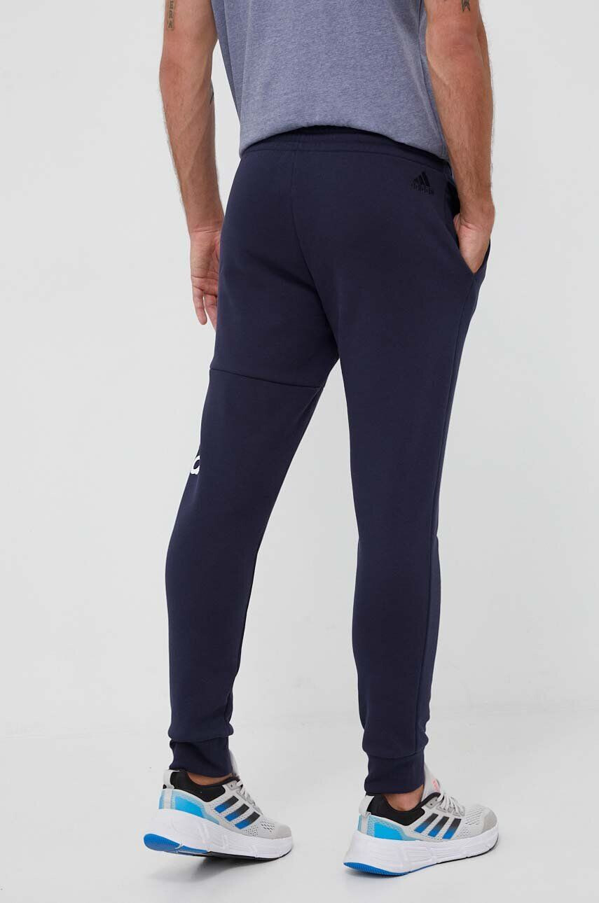 adidas pantaloni de trening culoarea albastru marin cu imprimeu - Pled.ro