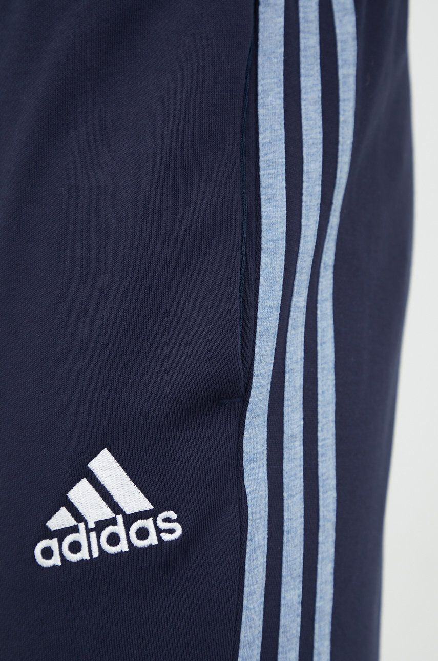 adidas pantaloni de trening barbati culoarea albastru marin neted - Pled.ro