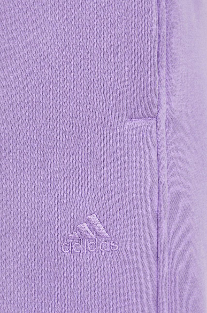 adidas pantaloni de trening femei culoarea violet neted - Pled.ro