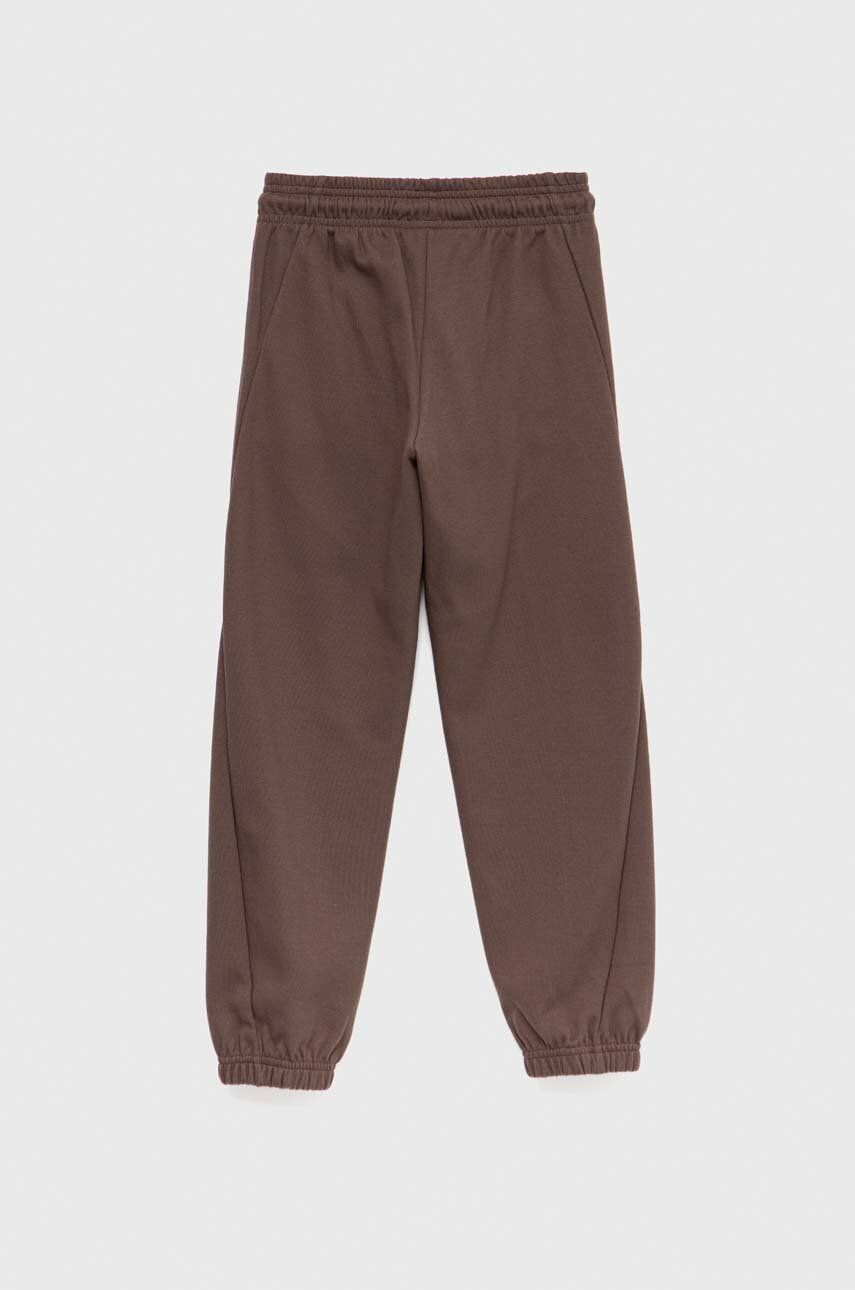 adidas pantaloni de trening pentru copii U FI culoarea maro neted - Pled.ro