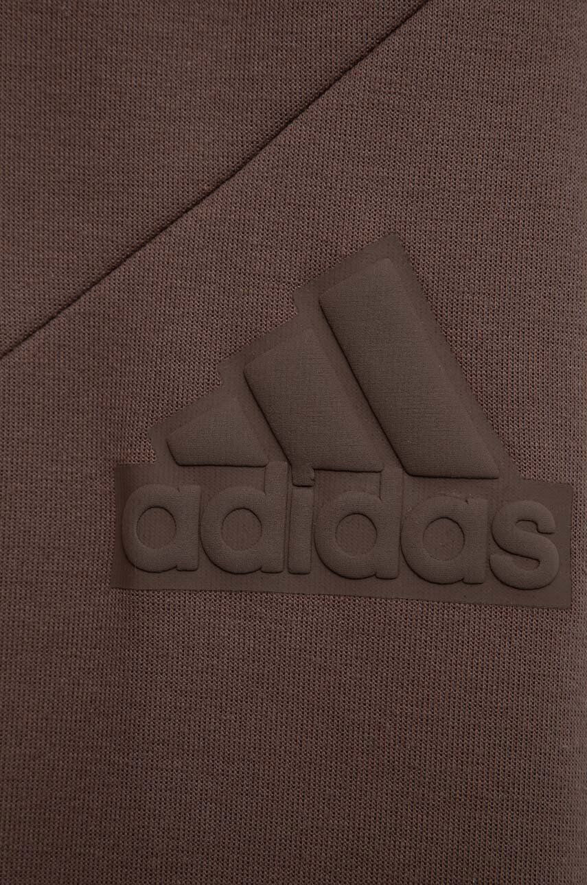 adidas pantaloni de trening pentru copii U FI culoarea maro neted - Pled.ro