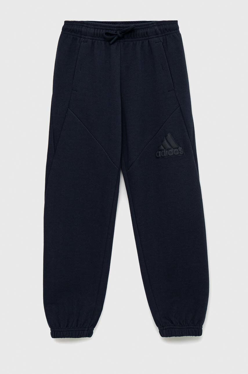 adidas pantaloni de trening pentru copii U FI culoarea albastru marin neted - Pled.ro