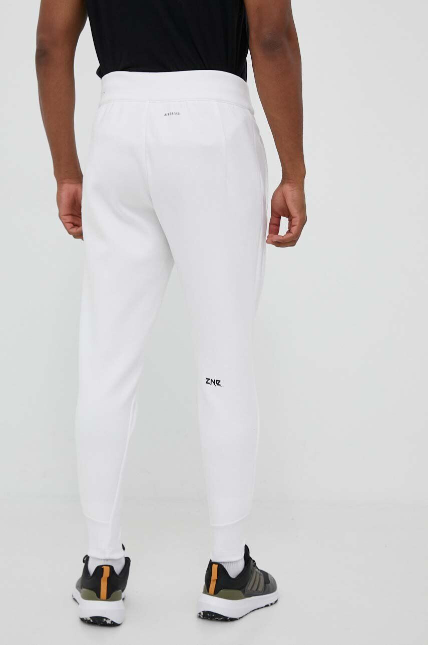 adidas pantaloni de trening Z.N.E culoarea alb neted - Pled.ro