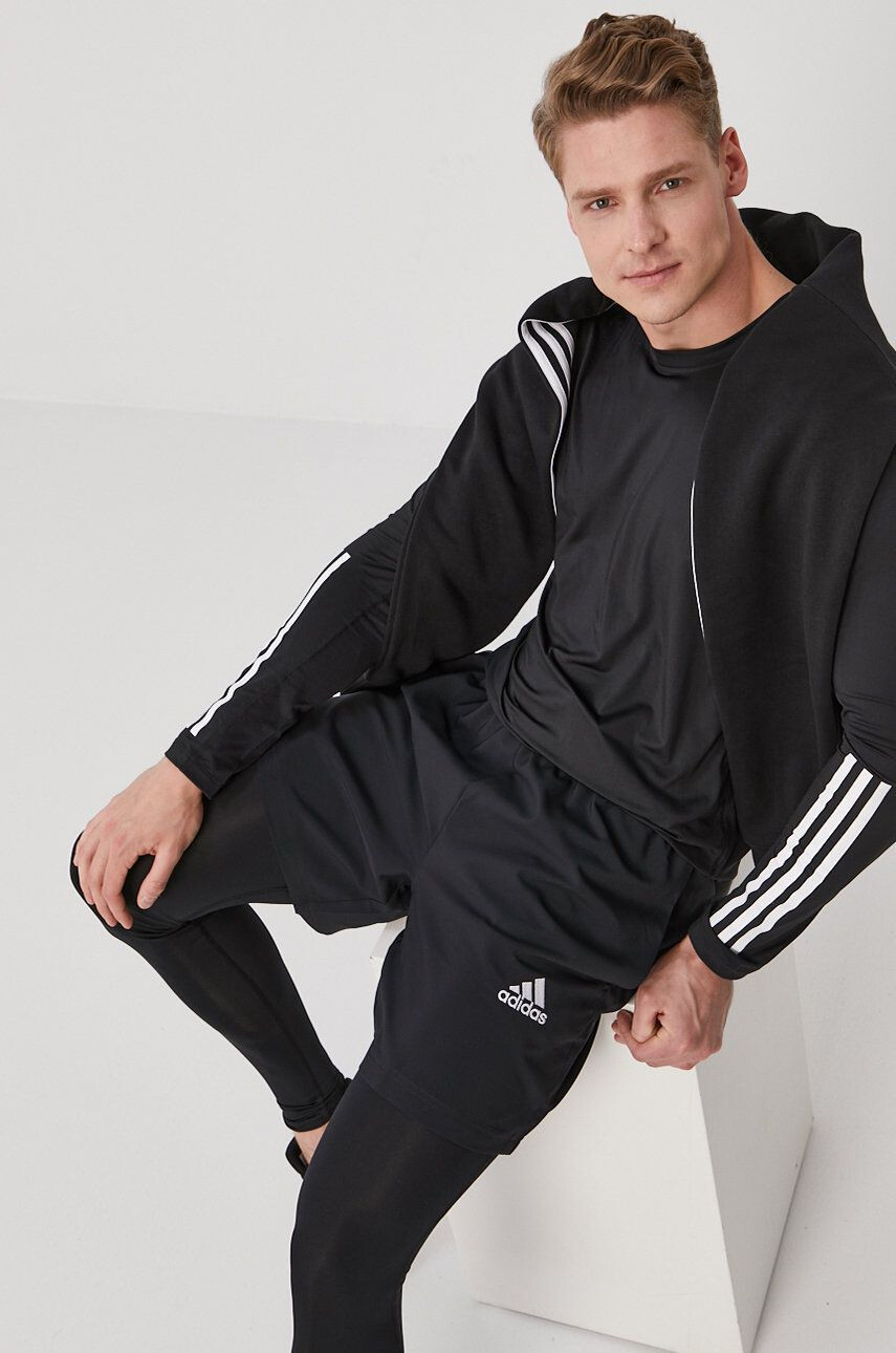 adidas pantaloni scurti barbati culoarea negru - Pled.ro