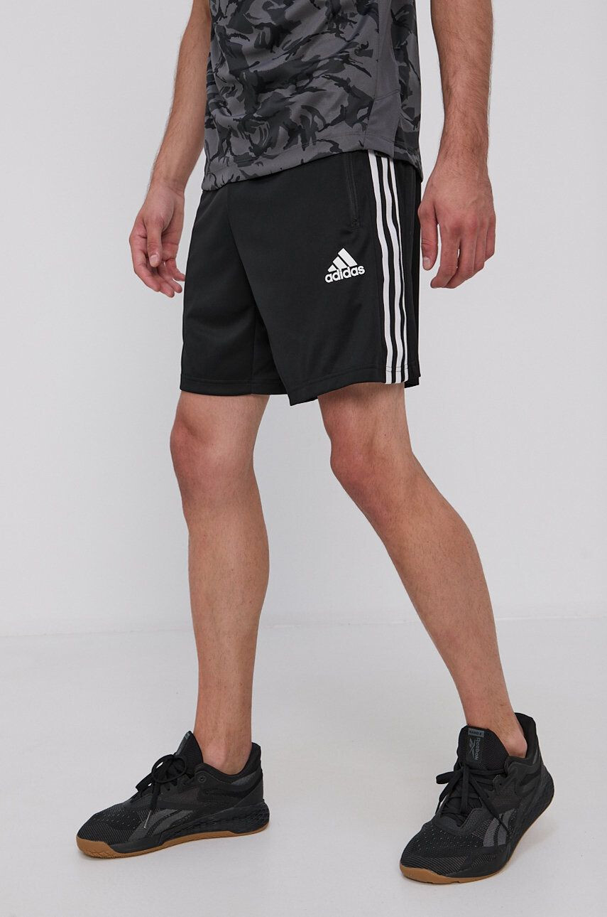 adidas pantaloni scurti barbati culoarea negru - Pled.ro