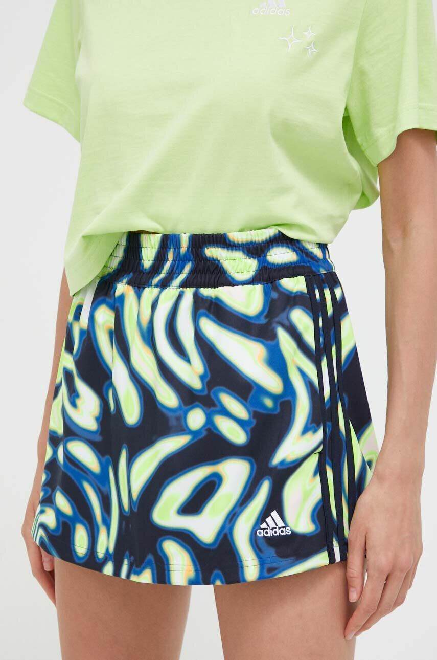 adidas pantaloni scurti femei culoarea verde modelator high waist - Pled.ro