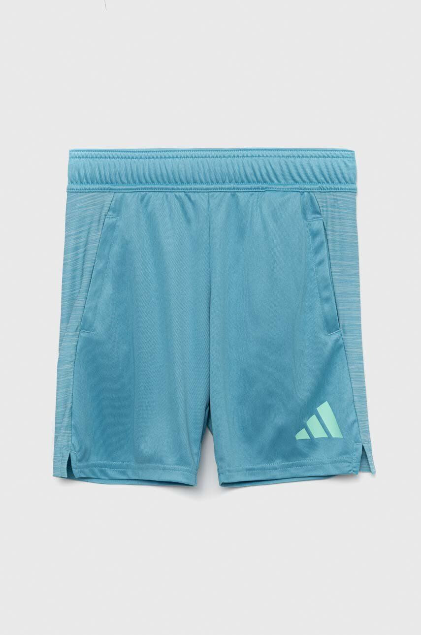 adidas pantaloni scurti copii B TI HEATH culoarea turcoaz talie reglabila - Pled.ro