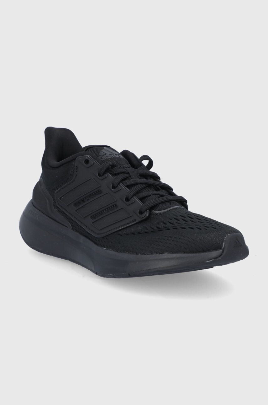 adidas Pantofi EQ21 Run H00545 culoarea negru cu toc plat - Pled.ro