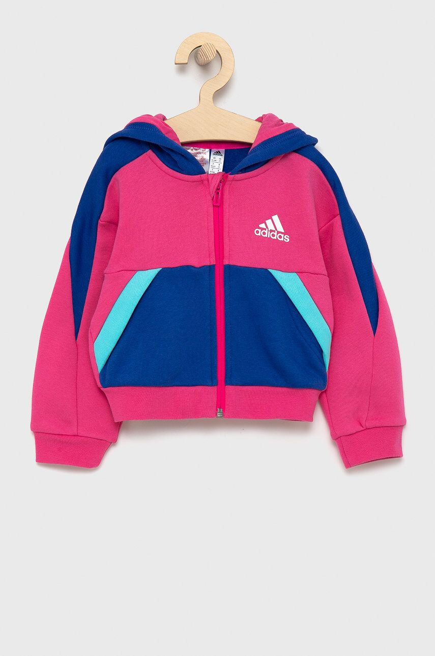 adidas Performance bluza copii culoarea roz modelator - Pled.ro