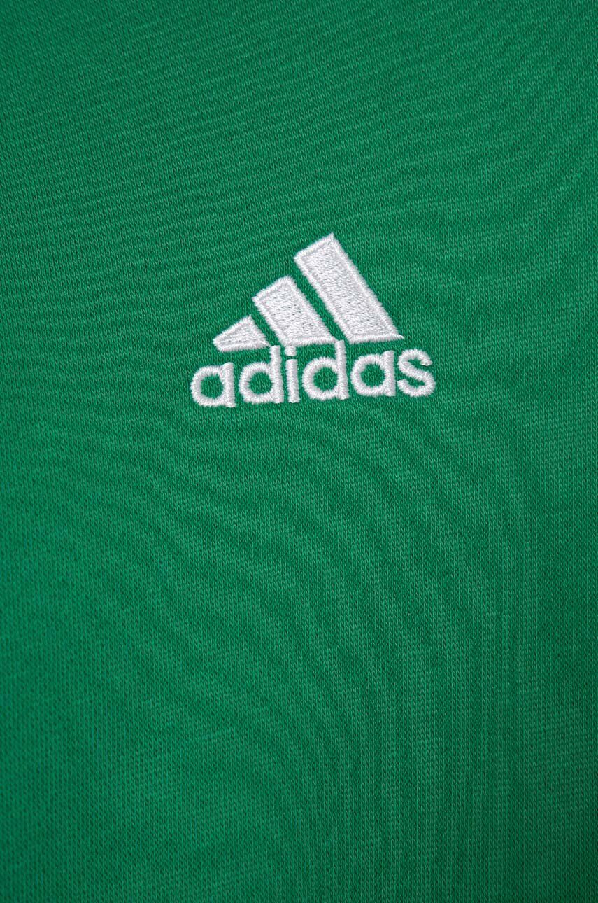 adidas Performance bluza copii ENT22 HOODY Y culoarea verde cu glugă cu imprimeu - Pled.ro