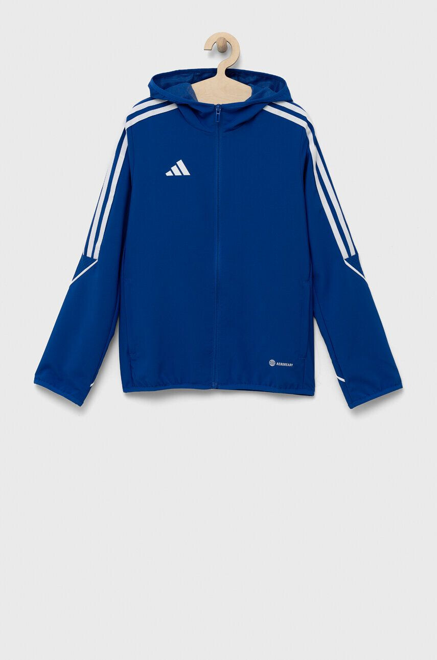 adidas Performance bluza copii TIRO23 L WB Y cu glugă neted - Pled.ro