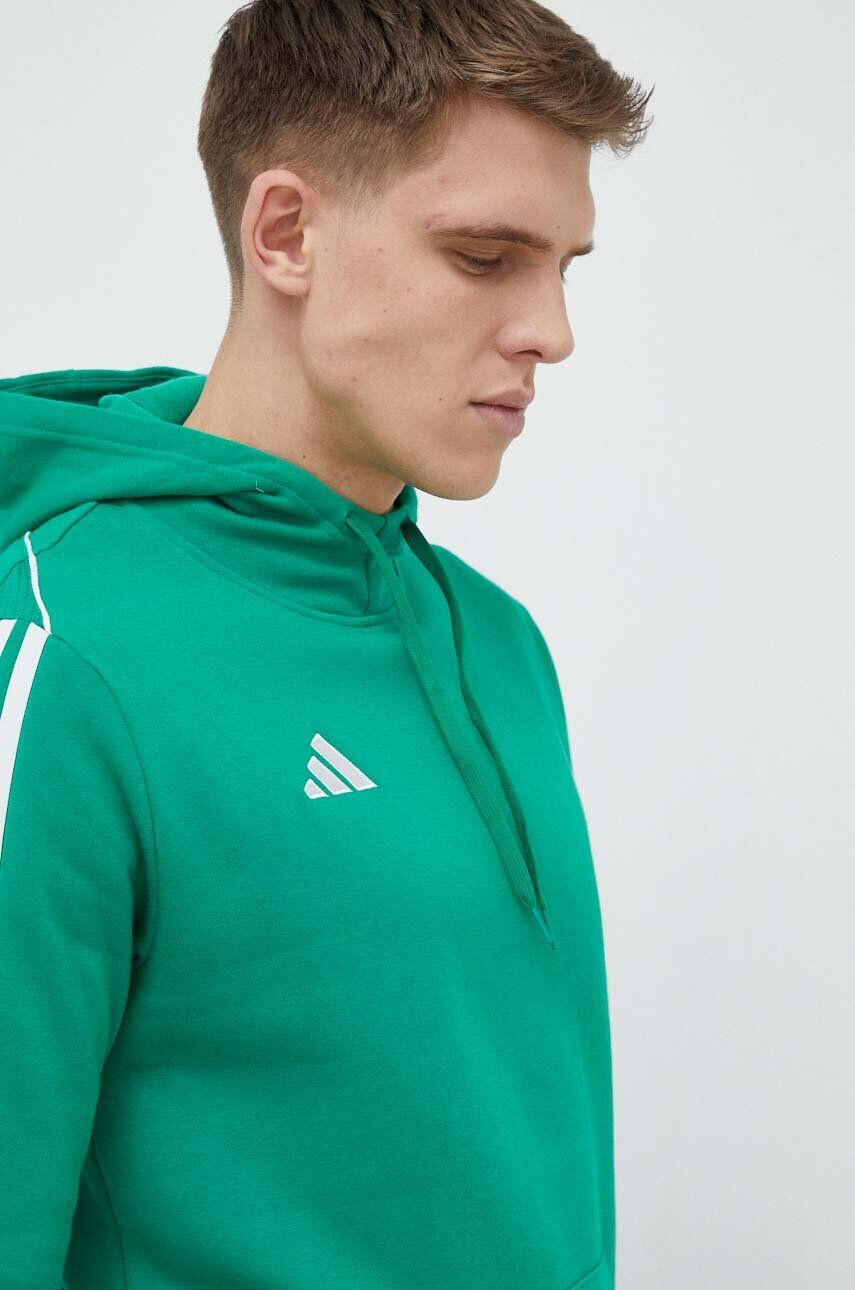 adidas Performance bluză trening Tiro 23 culoarea verde cu glugă cu imprimeu - Pled.ro