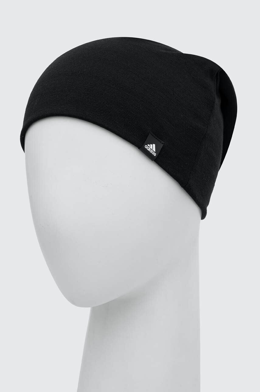 adidas Performance caciula culoarea negru din tesatura neteda - Pled.ro