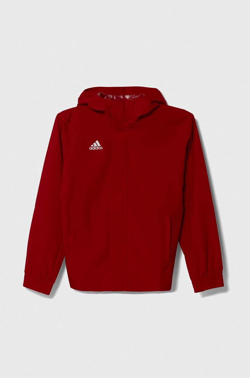 adidas Performance geaca copii ENT22 AW JKTY culoarea rosu - Pled.ro