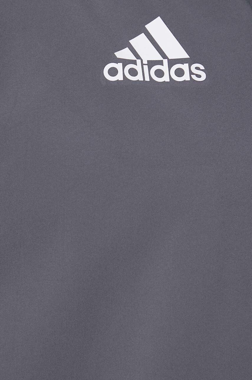 adidas Performance geaca sport culoarea gri de tranzitie - Pled.ro