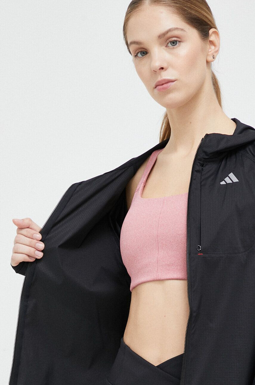 adidas Performance jachetă de alergare Fast culoarea negru de tranzitie - Pled.ro