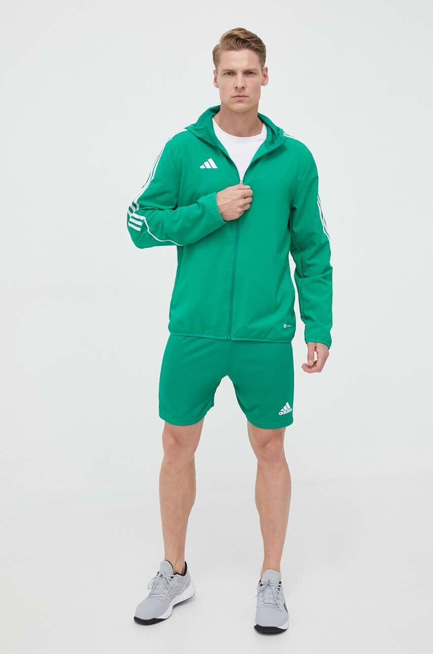 adidas Performance jacheta de antrenament Tiro 23 culoarea verde de tranzitie - Pled.ro