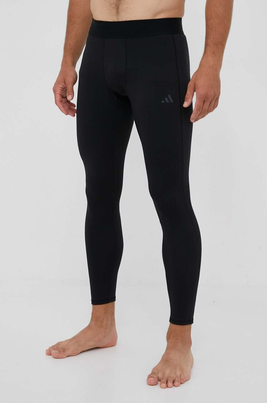 adidas Performance leggins de antrenament culoarea negru neted - Pled.ro