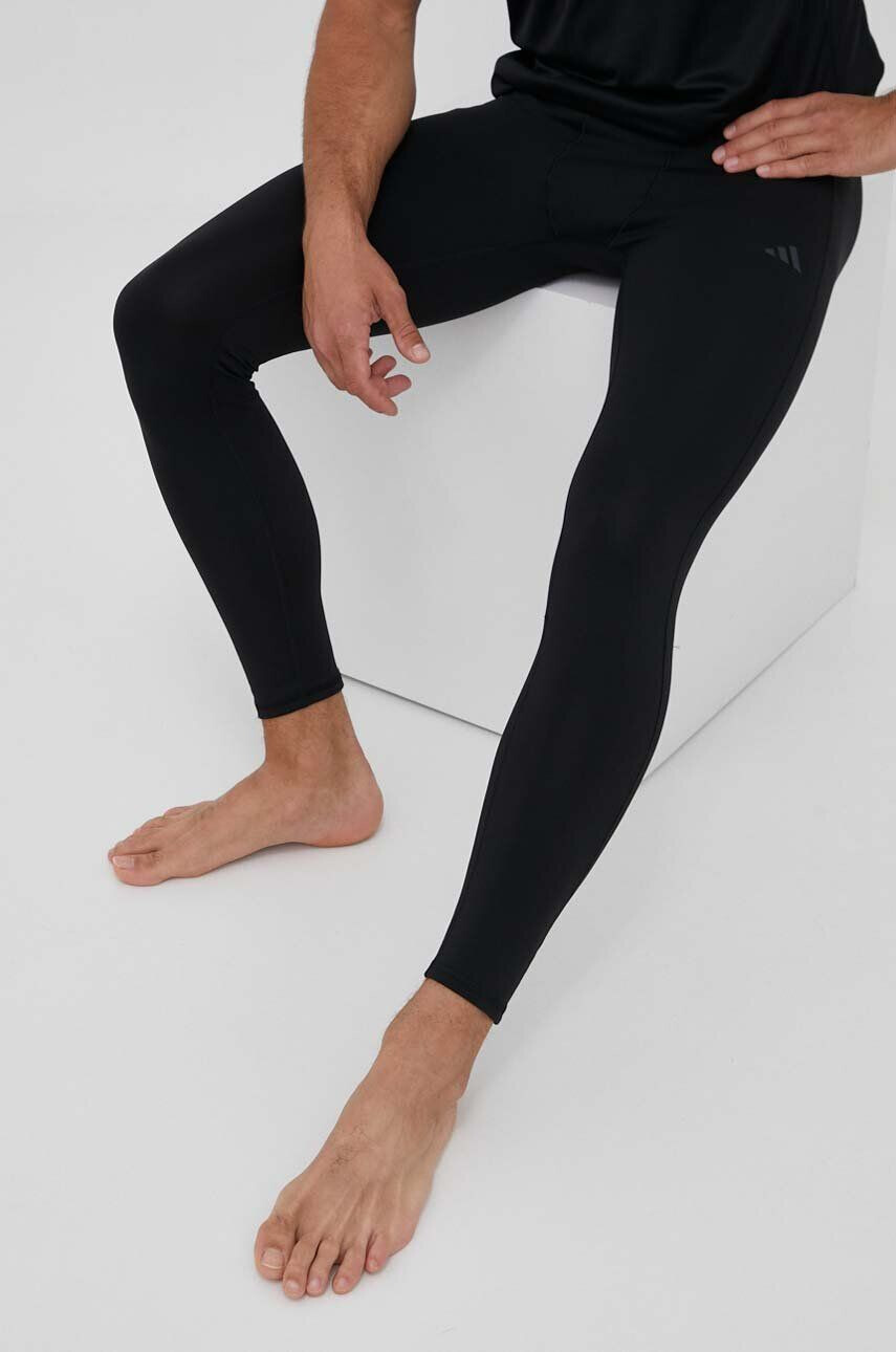 adidas Performance leggins de antrenament culoarea negru neted - Pled.ro