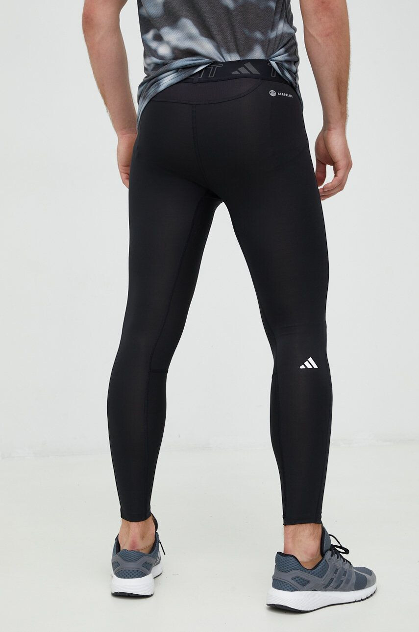 adidas Performance leggins de antrenament barbati culoarea negru neted - Pled.ro