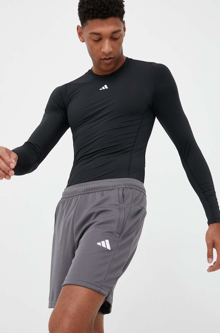 adidas Performance longsleeve de antrenament Techfit culoarea negru neted - Pled.ro