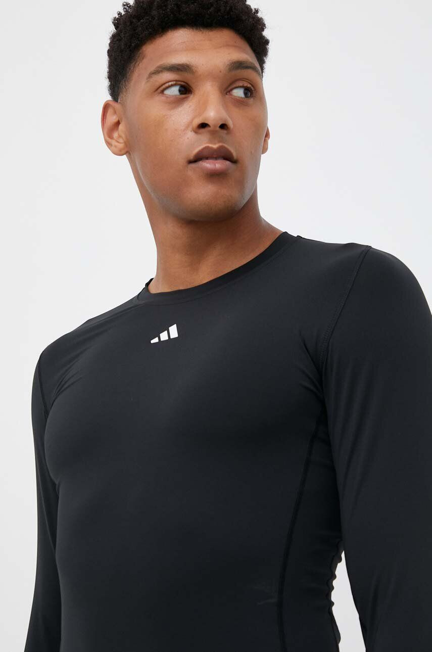 adidas Performance longsleeve de antrenament Techfit culoarea negru neted - Pled.ro