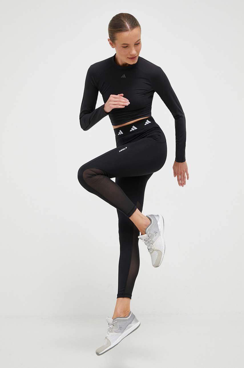 adidas Performance mânecă lungă de antrenament HIIT HEAT.RDY culoarea negru cu turtleneck - Pled.ro