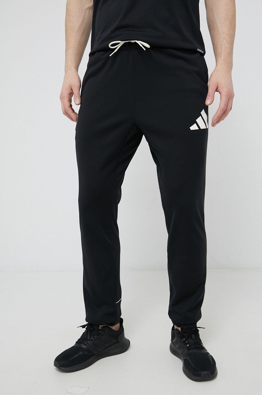 adidas Performance pantaloni sport HB5449 barbati culoarea negru neted - Pled.ro