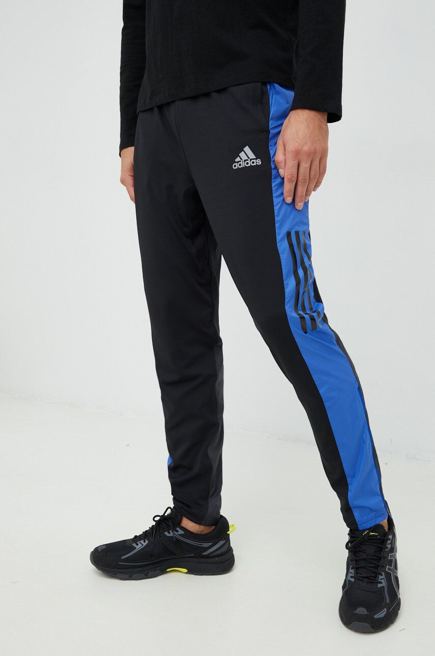 adidas Performance pantaloni de alergare barbati culoarea negru modelator - Pled.ro