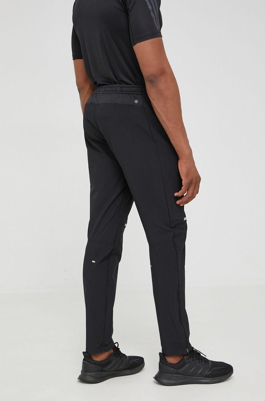 adidas Performance pantaloni de alergare Own the Run barbati culoarea negru cu imprimeu - Pled.ro