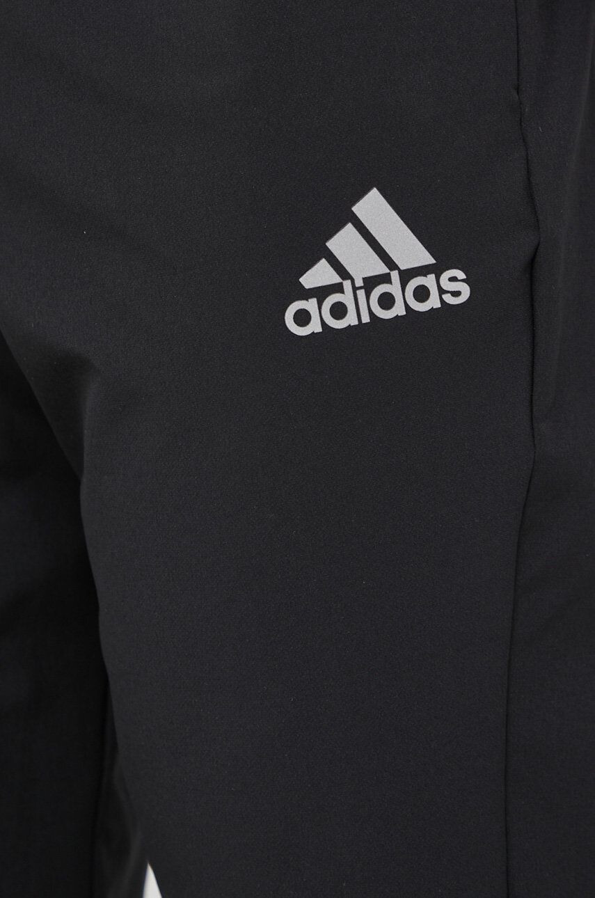 adidas Performance pantaloni de alergare Own the Run barbati culoarea negru cu imprimeu - Pled.ro