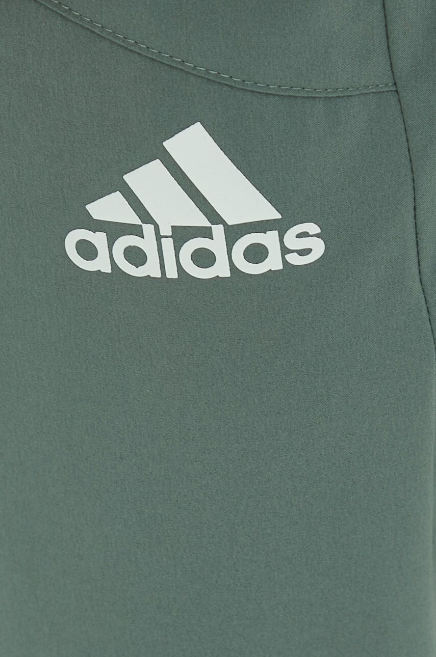 adidas Performance pantaloni de antrenament barbati culoarea verde cu imprimeu - Pled.ro