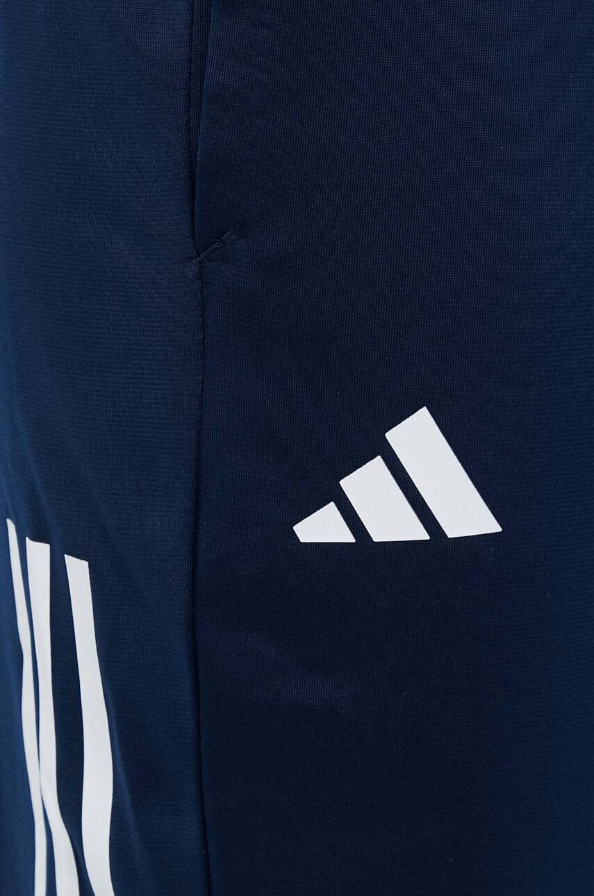 adidas Performance pantaloni de antrenament 3 Stripes culoarea albastru marin cu imprimeu - Pled.ro