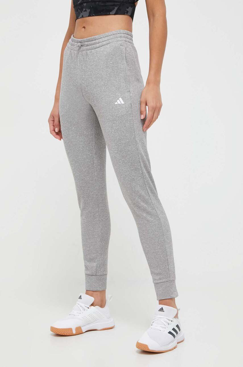 adidas Performance pantaloni de antrenament Game and Go culoarea gri melanj - Pled.ro