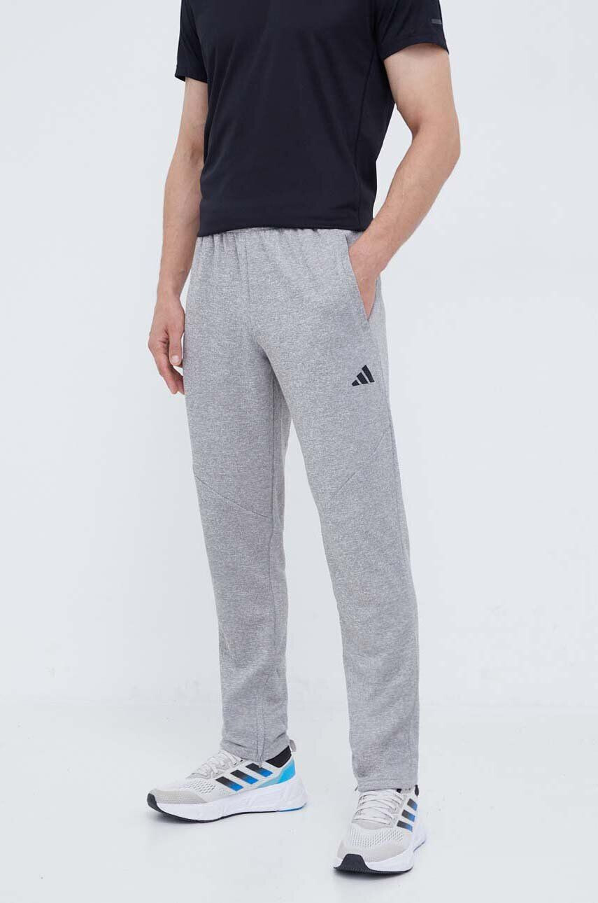 adidas Performance pantaloni de antrenament Game and Go culoarea gri melanj - Pled.ro